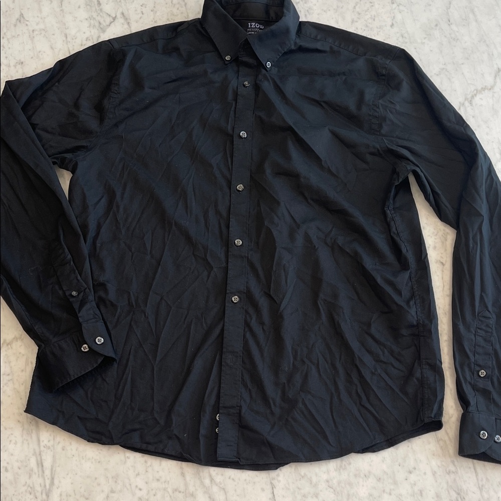 Izod Advantage Black Dress Shirt
